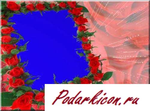 Свадебный футаж рамка на хромакее - Розы