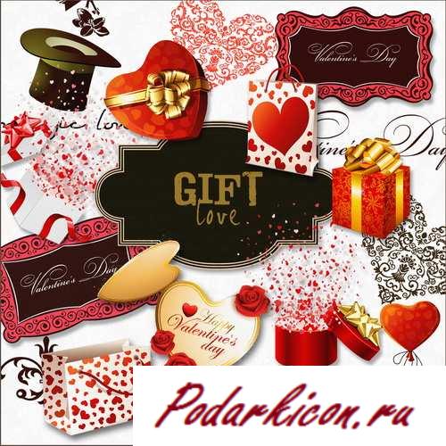 Винтажный скрап-набор - Подарки для возлюбленных