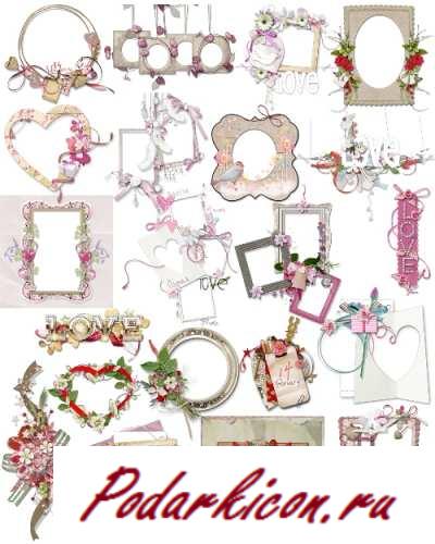 PNG Вырезы для Рамок к Дню Влюбленных