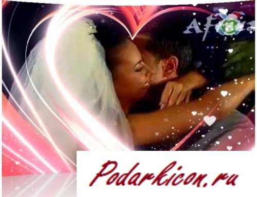 Свадебный футаж рамка - Сердечко